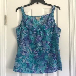 LOFT Floral Top Size Large Petite